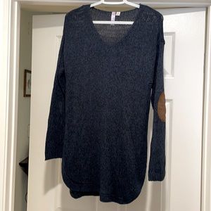 Knit sweater with brown elbows